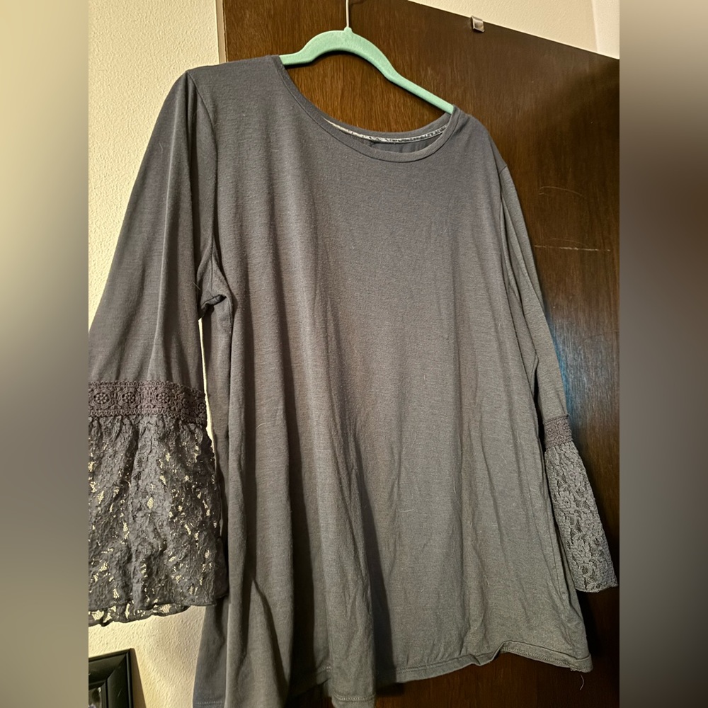 Long sleeve blue-gray top from Kohls